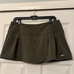 Nike Dri-FIT Olive Green Athletic Sporty Activewear Tennis Short Skirt Skort